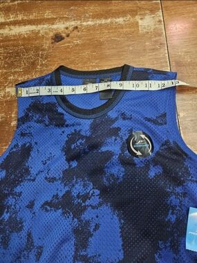 Pro Player Blue and Black Reversible Mesh Kids Tank Top